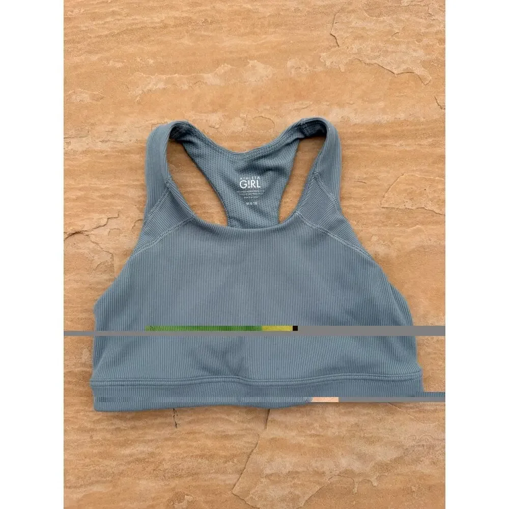 Athleta Girls Green Athletic Bra Size M